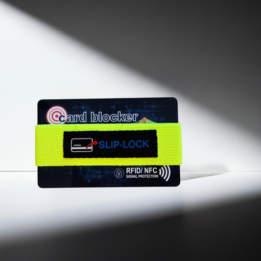 Neon Yellow Wallet & RFID blocking card